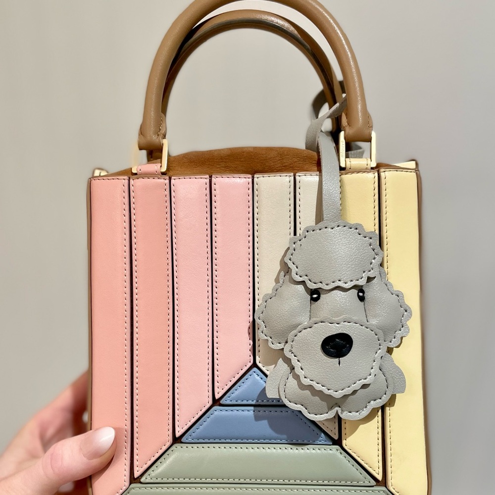 Doggie Bag 🐶* bag Charm - Grey Poodle